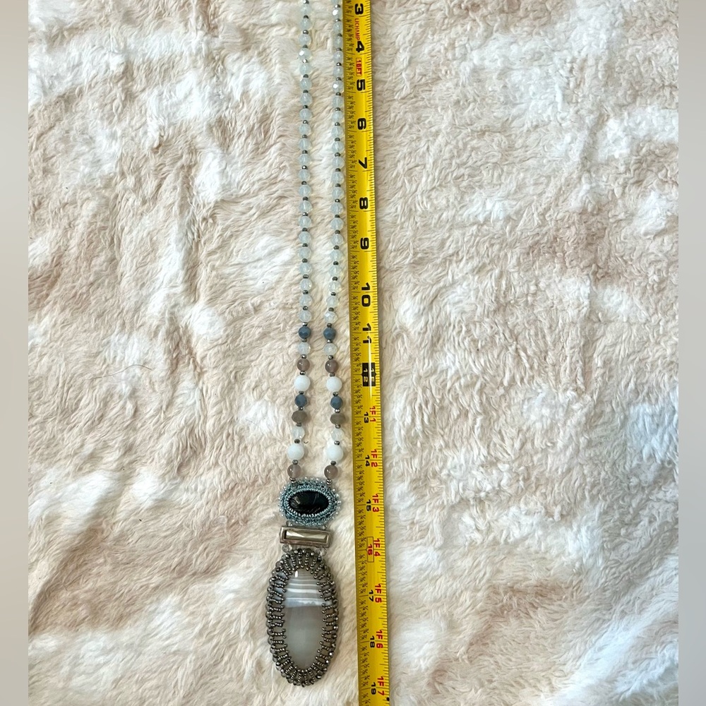 Beautiful Stone Statement Necklace - image 6